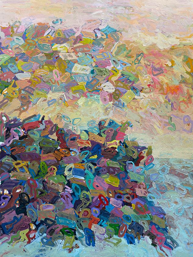 Scotty Stevenson, Morse Code painting, Bowl Of Wolves